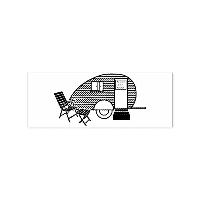 Tiny Teardrop Trailer Thunder_Cove Rubber Stamp (Imprint)