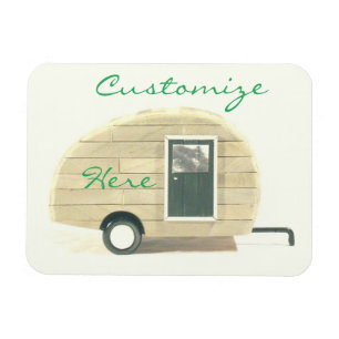 Tiny teardrop travel trailer Thunder_Cove Magnet