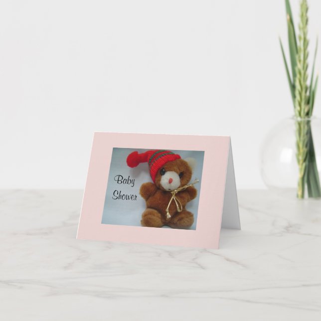 Tiny Teddy Bear Invitation (Front)