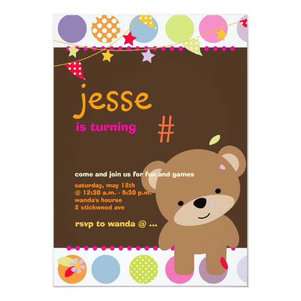Teddy Bear Party Invitations | Zazzle UK