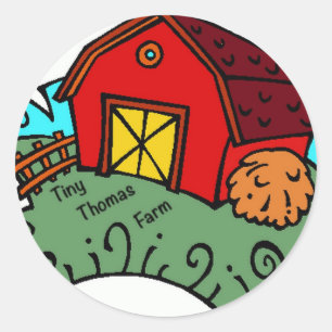 Tiny Thomas farm Classic Round Sticker