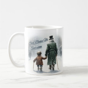 Tiny Tim and Scrooge Hand in Hand Coffee Mug