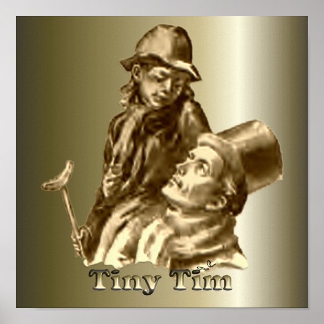 Tiny Tim Christmas Carol with Bob Cratchit Poster (Front)