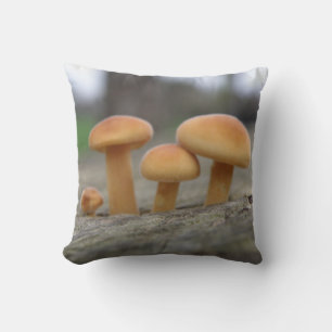 Tiny Toadstools Macro Pillow