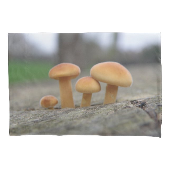 Tiny Toadstools Macro Pillowcase (Front)