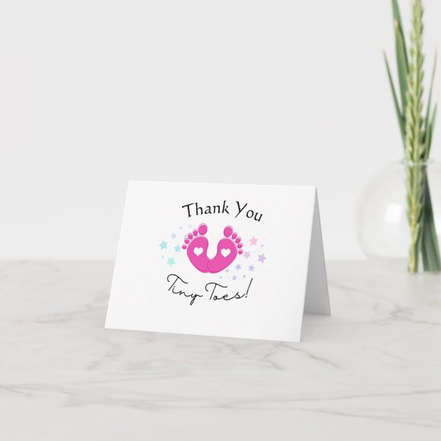 Tiny Toes Thank You Card (Front)