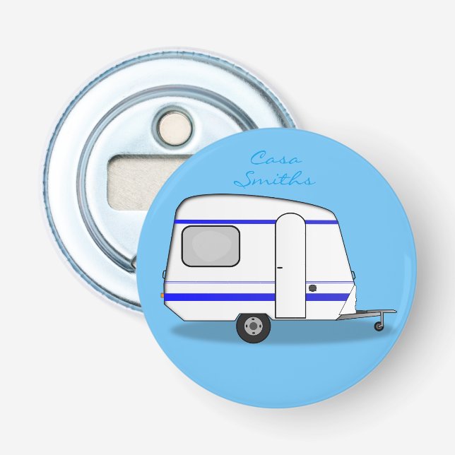 Tiny trailer gypsy caravan Thunder_Cove any colour Bottle Opener (Front)