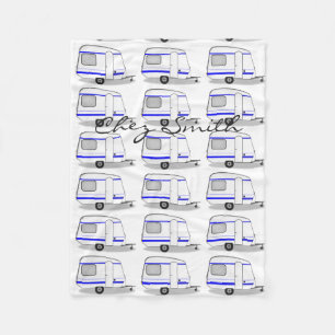 Tiny trailer gypsy caravan Thunder_Cove any colour Fleece Blanket