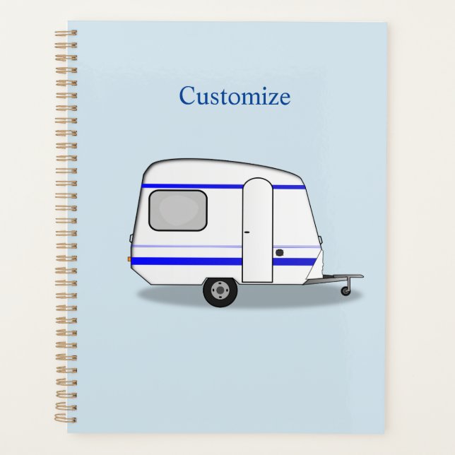 Tiny trailer gypsy caravan Thunder_Cove any colour Planner (Front)