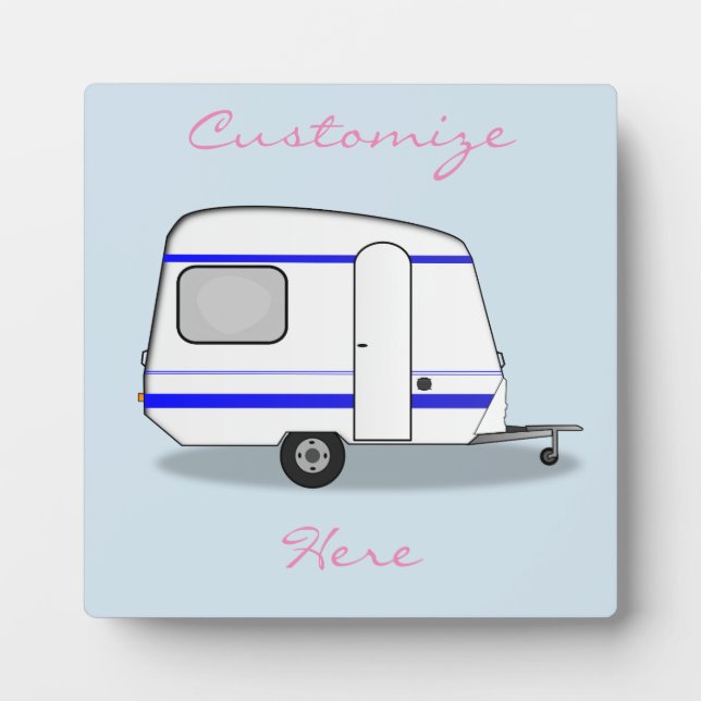 Tiny trailer gypsy caravan Thunder_Cove any colour Plaque (Front)
