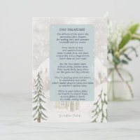 Tiny Treasures w/ snowy winter cabin