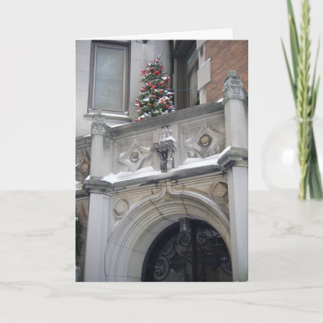 Tiny Tree New York City Upper West Side Christmas Holiday Card (Front)