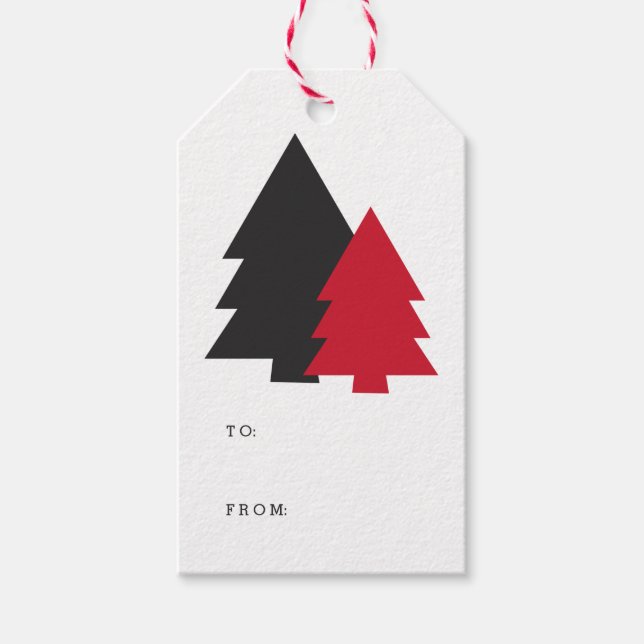 Tiny Trees Holiday Gift Tags (Front)