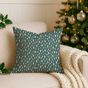 Tiny Trees Spruce Green Holiday Cushion