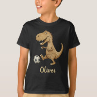 Tiny Trex Playing Soccer Personalised