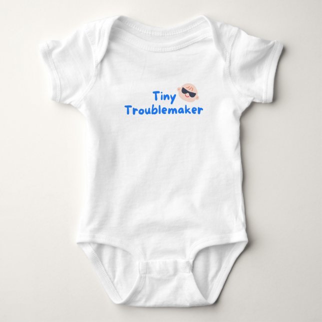 Tiny Troublemaker Baby Bodysuit (Front)