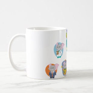 Tiny Trunks: Adorable Elephant Babies Coffee Mug