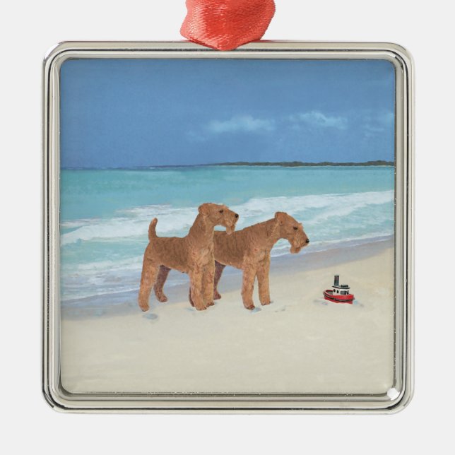 Tiny Tugboat Metal Tree Decoration (Front)