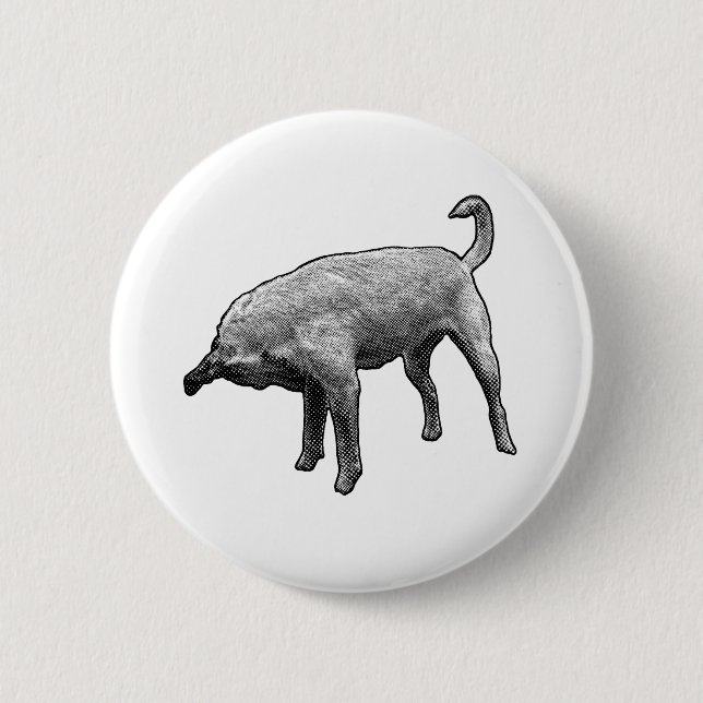 Tiny Turned-Head Terrier 6 Cm Round Badge (Front)