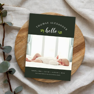 Tiny Twigs Magnetic Photo Birth Announcement