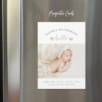Tiny Twigs Magnetic Photo Birth Announcement