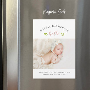 Tiny Twigs Magnetic Photo Birth Announcement