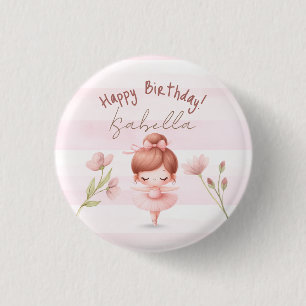 Tiny Twirls – Ballerina  3 Cm Round Badge