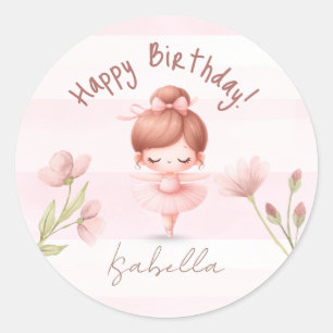 Tiny Twirls – Ballerina  Classic Round Sticker