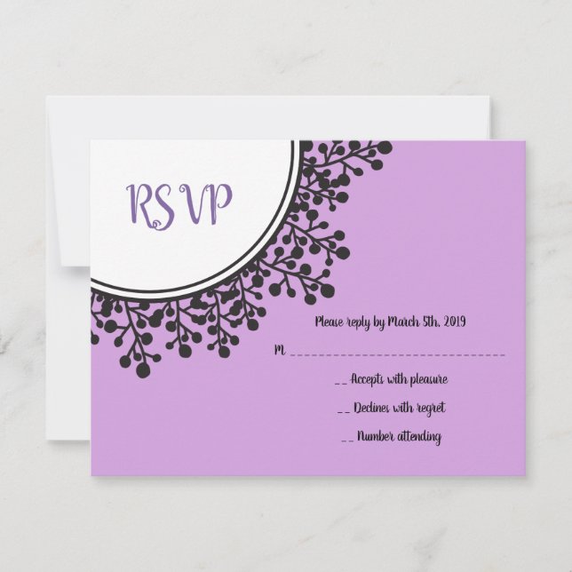 TINY VINES Circular Bat Mitzvah Invitation (Front)