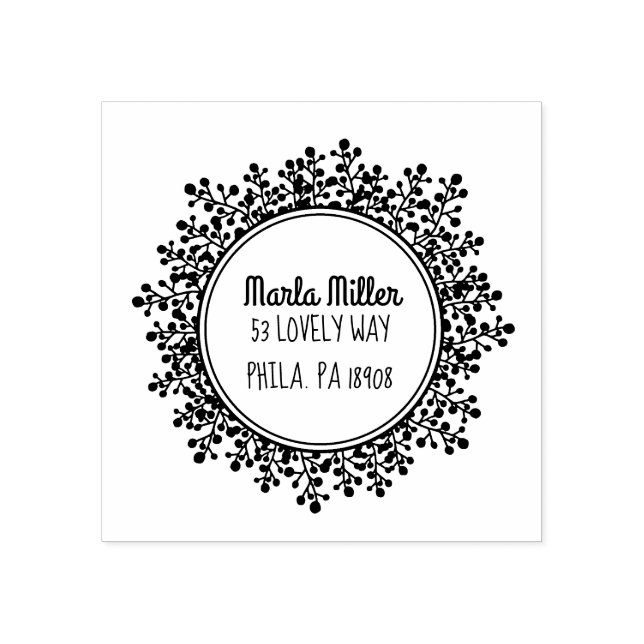 TINY VINES Return Address Stamp (Imprint)