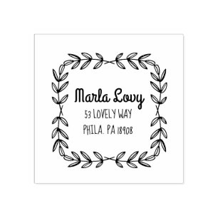 TINY VINES Return Address Stamp