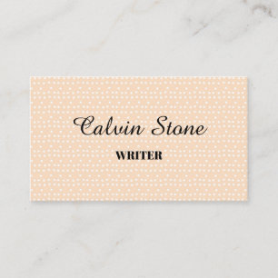 Tiny white dots on blush business card