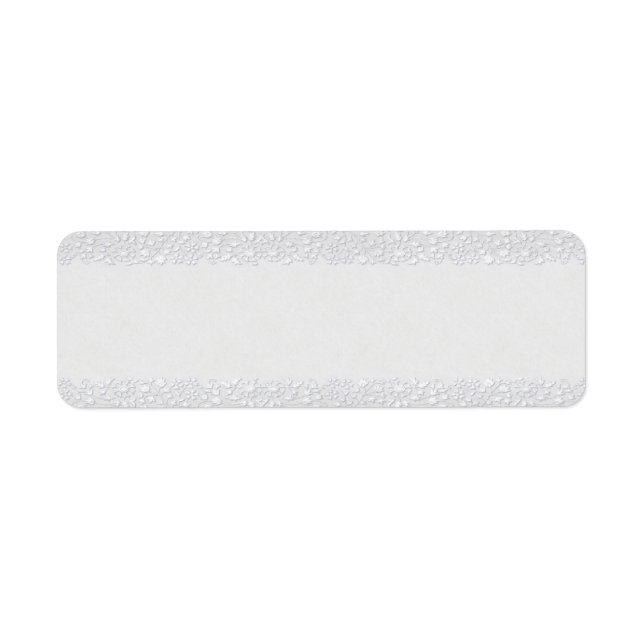 Tiny White Floral Apothecary Label (Front)