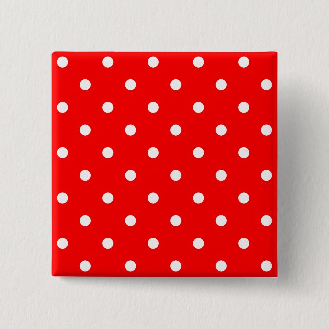 Tiny White Polka Dots 15 Cm Square Badge (Front)