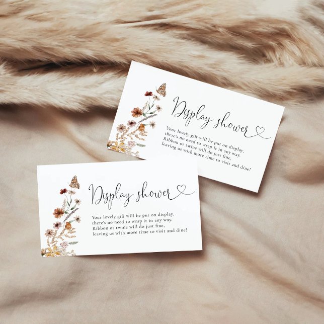 Tiny Wildflower Baby Shower Display Enclosure Card (Creator Uploaded)