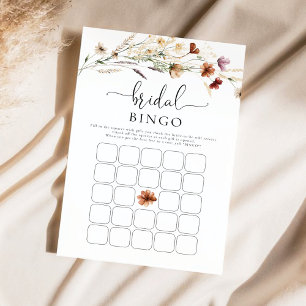 Tiny Wildflower Bridal Shower Bingo