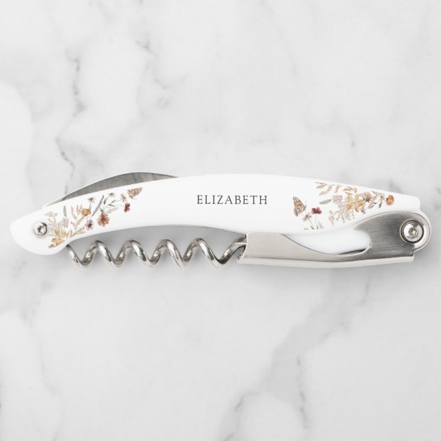 Tiny Wildflower Bridal Shower Corkscrew (Back)