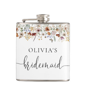 Tiny Wildflower Bridal Shower Flask