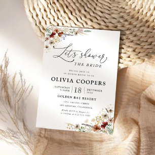 Tiny Wildflower Bridal Shower Invitation
