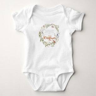 Tiny Wildflower   Girl 1st Birthday Baby Bodysuit
