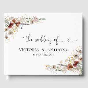 Tiny Wildflower Wedding Guest Book