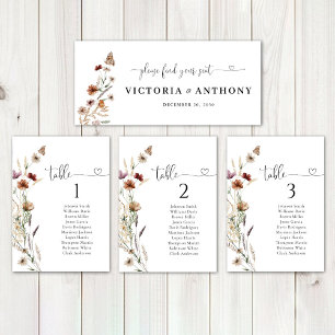 Tiny Wildflower Wedding Head Table Sign