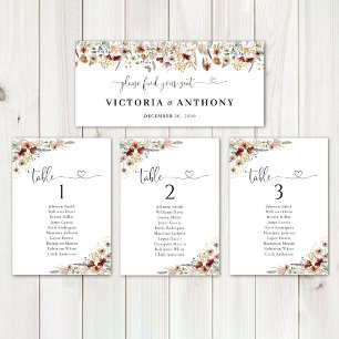 Tiny Wildflower Wedding Head Table Sign