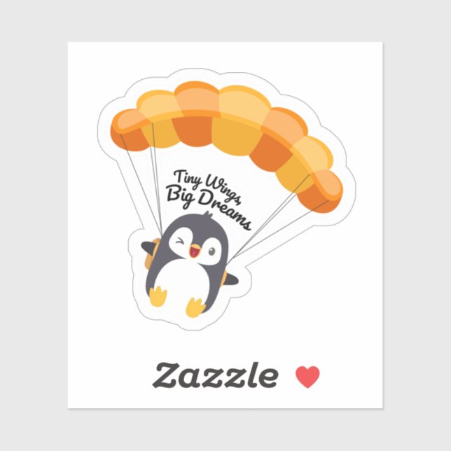 Tiny Wings, Big Dreams Penguin Sticker (Sheet)