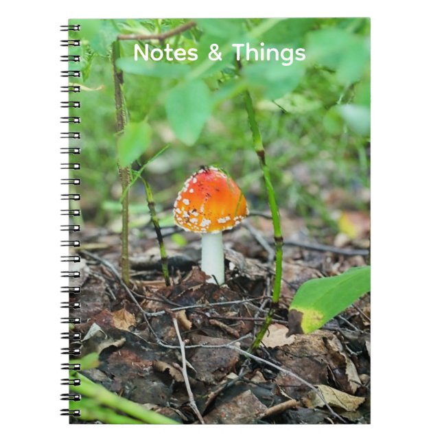 Tiny Woodland Mushroom  Notebook  (Front)