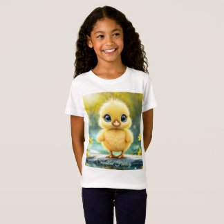 Tiny yellow chick dreamy golden light nature art T-Shirt
