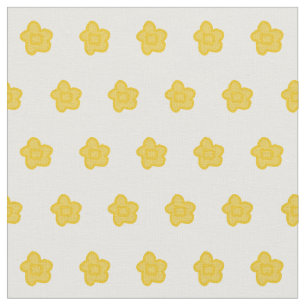Tiny Yellow Floral Print Fabric