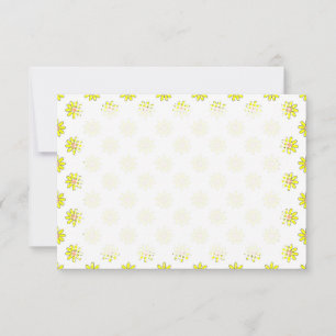 Tiny Yellow Flower Floral Pattern Blank Card