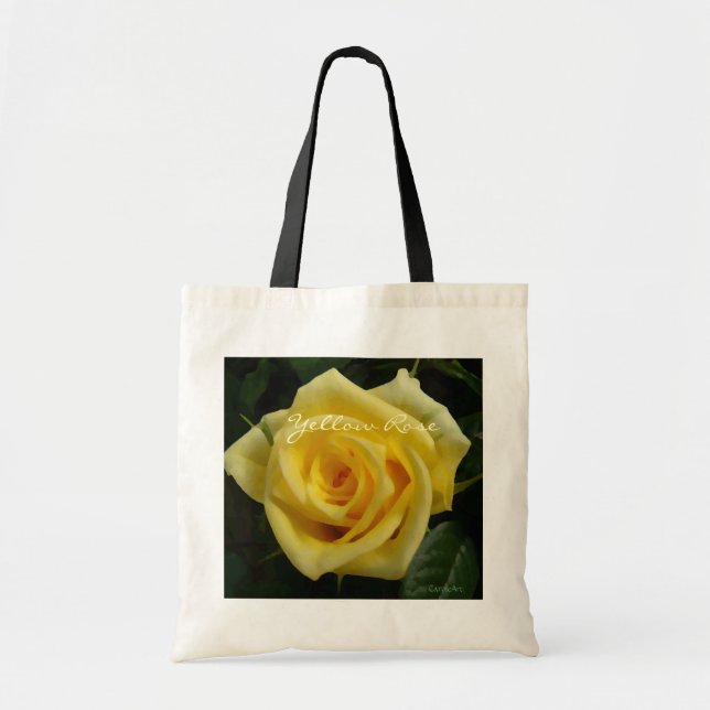 Tiny Yellow Rose Tote Bag (Front)