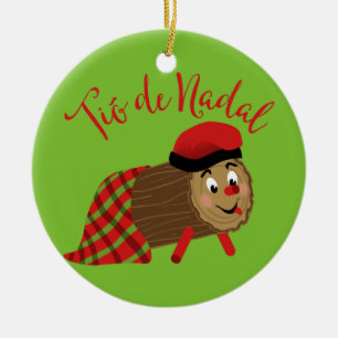 Tio De Nadal Ceramic Tree Decoration